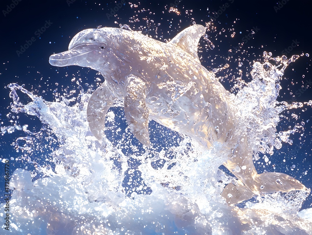 Obraz premium dolphin in water splash