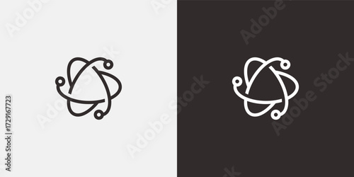 Connected atom spinning on split background