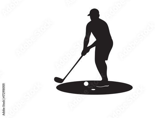 golf player silhouette