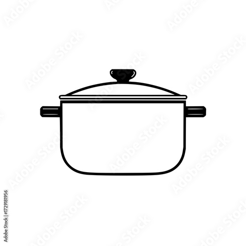 Stockpot cooking pot vector illustration kitchenware cookware utensils kitchen equipment chef tool design 100