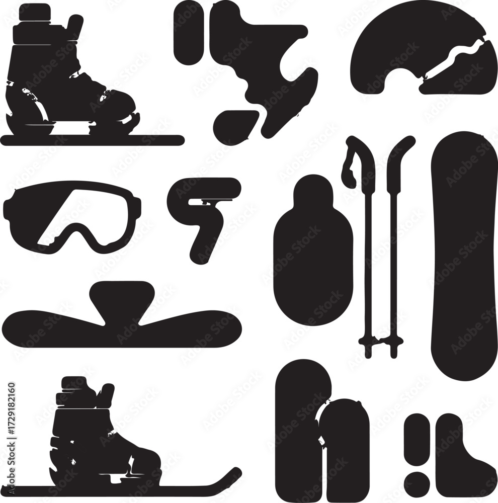 Fototapeta premium set of icons for business social network icon set set of sports icons skull and crossbones icons set of vector icons vector silhouettes of people set of icons for baby