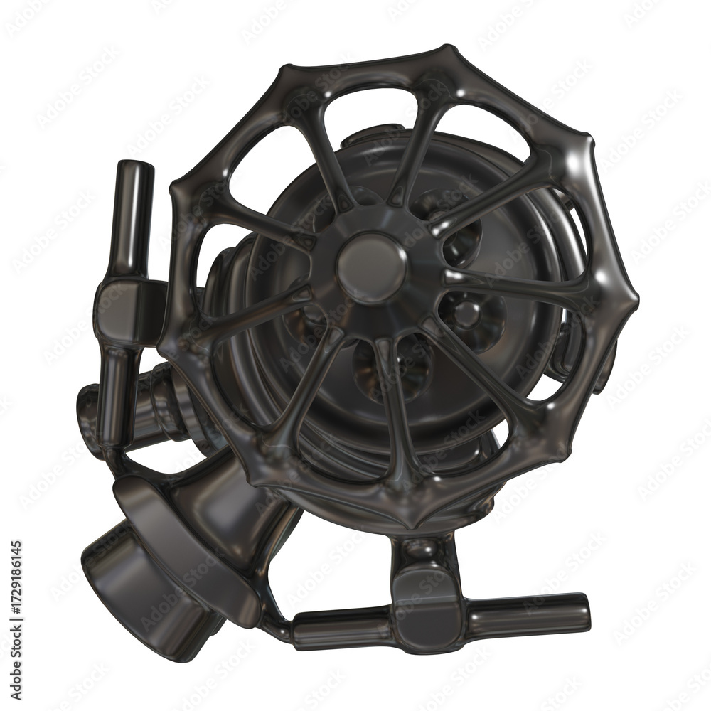 Obraz premium Metal abstract shape, 3d render