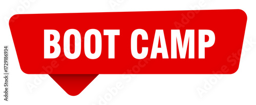 boot camp red sticker isolated on transpatent background. boot camp sign