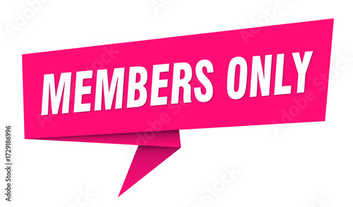 Obraz na plátne members only banner