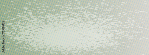 Abstract vector background with a soft, faded teal gradient and subtle horizontal lines, featuring a central burst of scattered white particles, evoking a textured, distressed