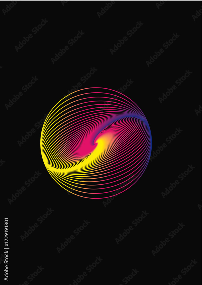 Fototapeta premium Color full 3D round