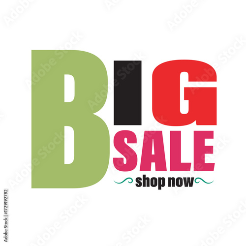 Eyecatching big sale promotional banner isolated on white background, designed to attract customers with special offers and discounts for a limited time