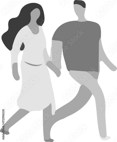 Family icon vector.A happy multiethnic family parents and little children.Vector silhouette of a happy family isolated on white background.
