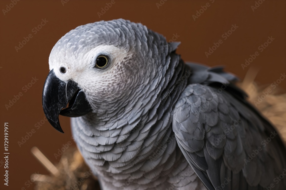 Fototapeta premium Gray parrot species native to Africa