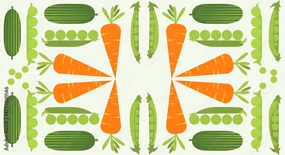 seamless pattern with vegetables