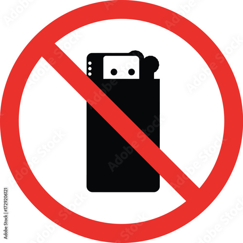 No smoking sign vector illustration no lighter prohibition symbol scalable eps icon