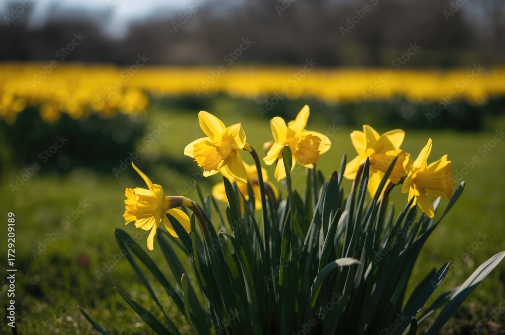 Obraz premium Close-up of yellow spring flowers