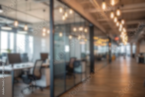 Wallpaper Mural Modern Office Interior with Soft Blurred Ambiance Torontodigital.ca