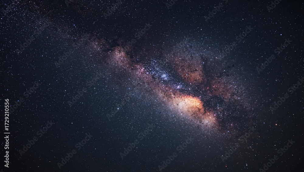 Fototapeta premium Star-filled night sky showcasing the galaxy