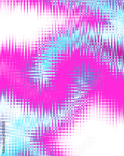 Abstract Digital Mesh – Vibrant Wave Distortion with Pixel Pattern, Futuristic Texture and Modern Design