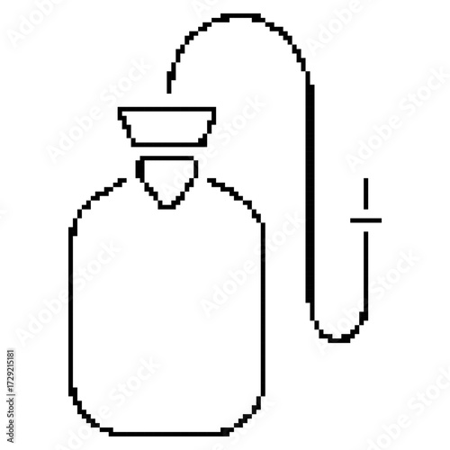 enema pixel icon, 8-bit. Isolated vector illustration.
