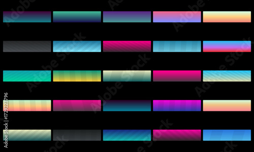 Colorful abstract gradient bars on black background