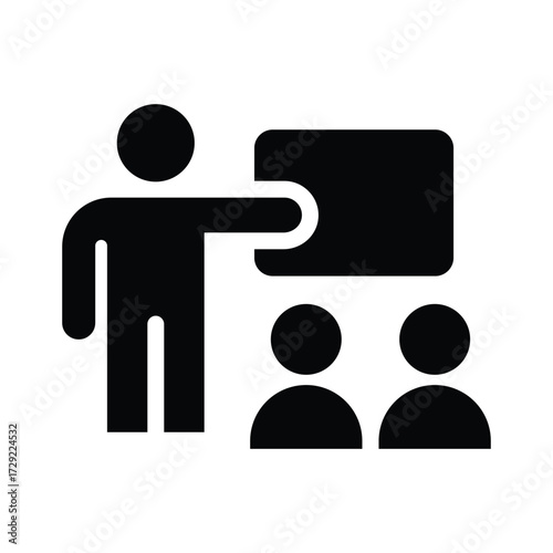 seminar glyph icon illustration vector graphic.eps