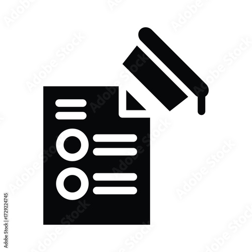  syllabus glyph icon illustration vector graphic.eps