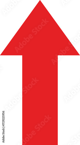 red and white arrows up