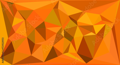 Abstract geometric background with orange triangles and polygons for modern design