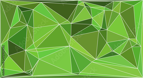 Abstract green geometric background with triangles and polygons, modern and stylish design