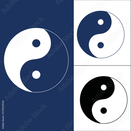Yin and yang symbols Vector