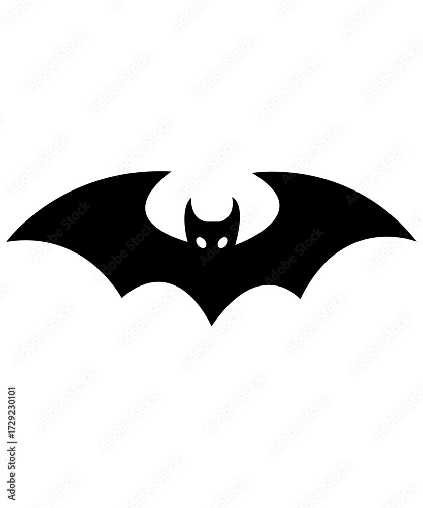Naklejka premium Bat halloween clip art design on plain white transparent isolated background for card, shirt, hoodie, sweatshirt, apparel, card, tag, mug, icon, poster or badge