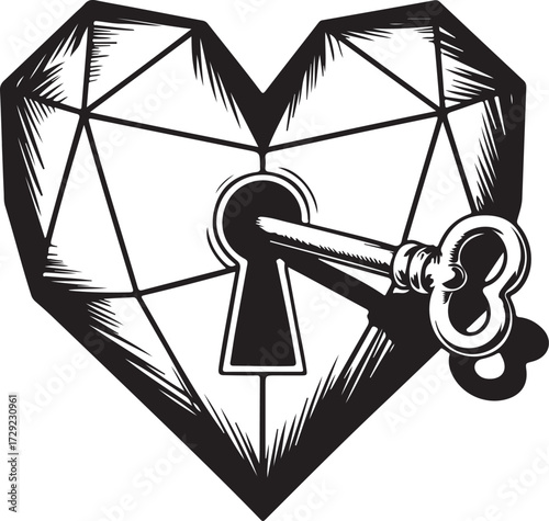 Heart Lock & Key Love's Secret