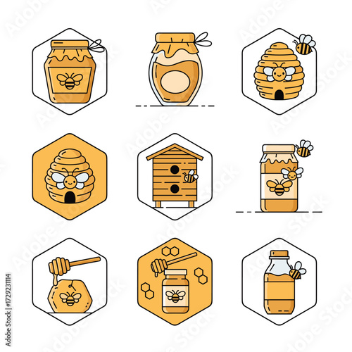 Honey and bees a sweet natural product collection.