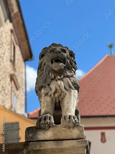 Stone Lion Standing guard