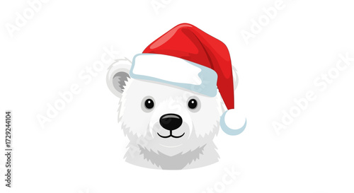 bear wearing a Santa hat for festive holiday cheer and heartwarming 