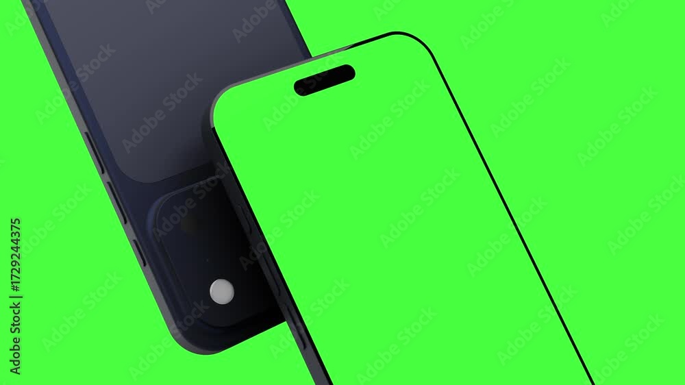 Animated Smartphone Screen Mockup for applications UI and UX Design or mobil Web