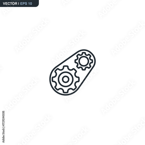 Operate, linear style sign for mobile concept and web design