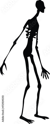 Ghostly humanoid figure illustration