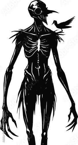 Ghostly humanoid figure illustration