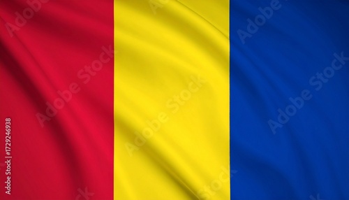 Red for fraternity, yellow for justice, blue for liberty—Romania’s flag ripples with depth and movement, a tricolor of ideals wrapped in fabric and history. It’s a banner of resilience and pride, stit