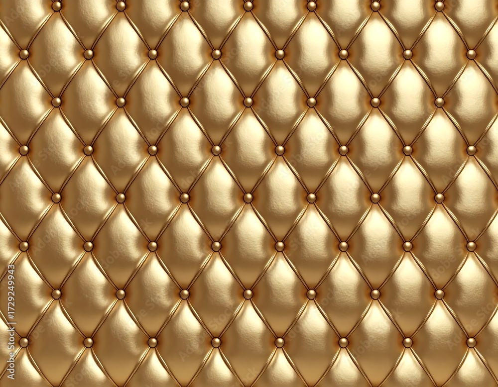 Obraz premium Gold tufted leather upholstery