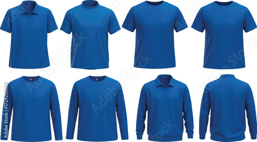 blue and white shirts