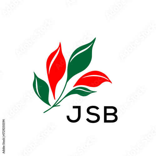 JSB Professional Plant Logo for Business Branding, JSB Later Logo, Nature Inspired Minimalist Logo Template, 
