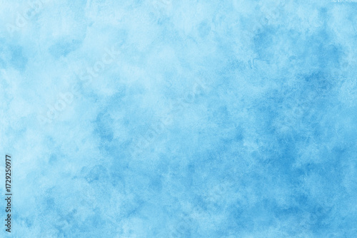 Cerulean Blue Watercolor Wash Background with Soft Texture