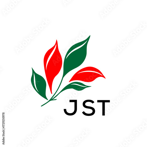 JST Professional Plant Logo for Business Branding, JST Later Logo, Nature Inspired Minimalist Logo Template, 
