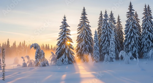 Fototapeta Naklejka Na Ścianę i Meble -  sunset in the mountains