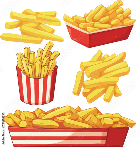 French fries vector illustration