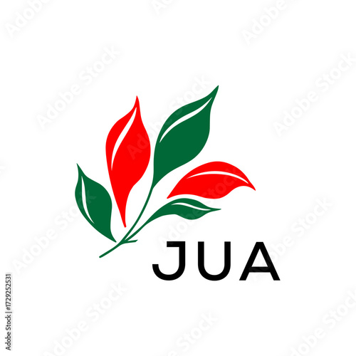 JUA Professional Plant Logo for Business Branding, JUA Later Logo, Nature Inspired Minimalist Logo Template, 

