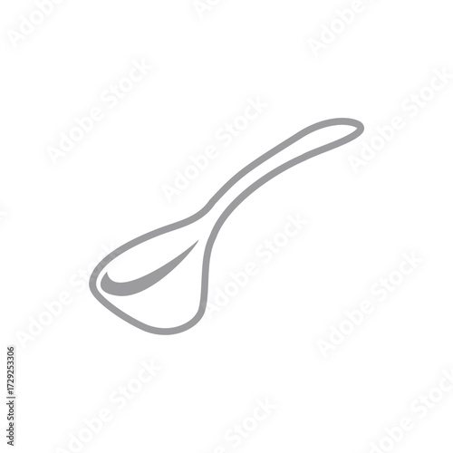 Elegant Ladle Icon on White Simplicity in Kitchenware, Essential Cooking Tool Symbol, Culinary Element for Recipes and Food Presentation