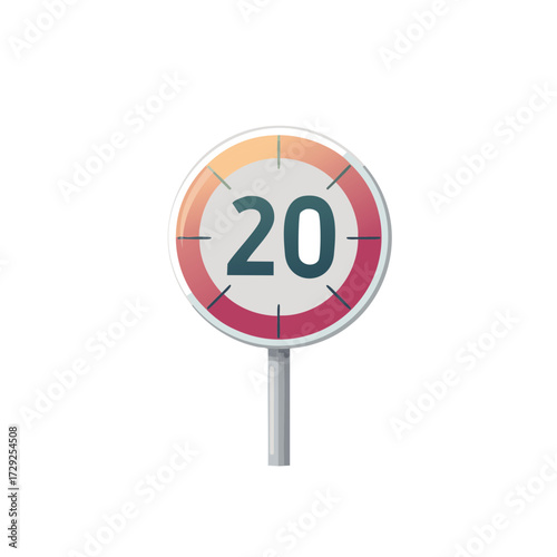 Speed limit sign signals caution for drivers