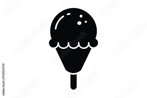 ice cream vector icon silhouette