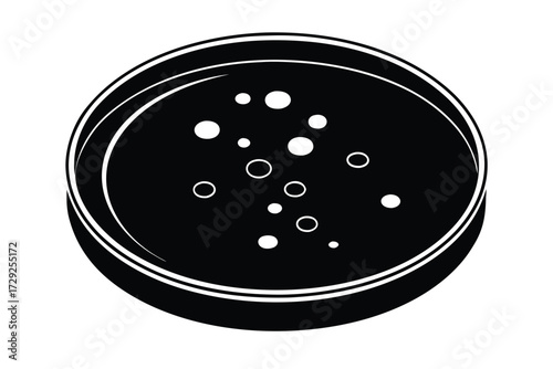 petri dish vector icon silhouette