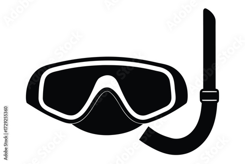 snorkel vector icon silhouette
